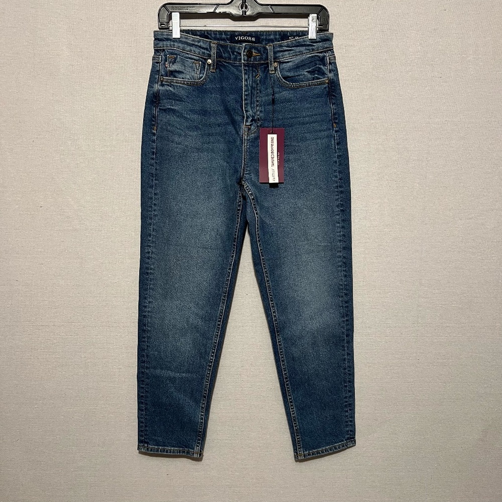NWT Vigoss "Friday" jeans - high rise tapered boyfriend - size 27